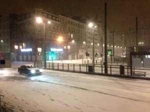 Snow in Antwerp